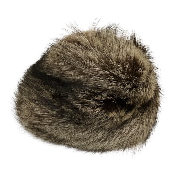 Coach 100% Raccoon Fur Silk Lined Hat Light Brown XS/S NWT $498 MSRP main image 4